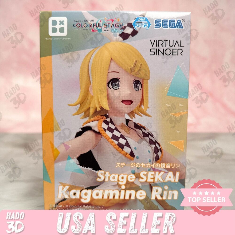 Kagamine Rin stage Project Sekai Desktop × Decorate Collections Figure US SELLER